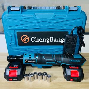 3/8" Portable Cordless Ratchet Wrench Handle Right Angle Gear Wrench Rechargeable <b>Torque</b> Wrenches With Socket <b>Set</b> - Product Image 4
