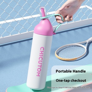 New High-Value Stainless Steel Thermos <b>Cup</b> for <b>Adults</b> Portable Eco-Friendly <b>Straw</b> Modern Companion Kettle for Business Gifts - Product Image 3