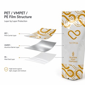 Aluminum Foil Biscuits Chocolate Wrapper Pouch Packaging Laminated Plastic Bags Snack Cookie Middle Sealing Packaging Bag - Product Image 6