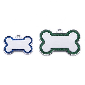 Nhà máy bán hợp kim kẽm chống Mất Con Chó tag xuyên biên giới xương cạnh long lanh vật nuôi màu hồng kim loại tag Laser tag màu sắc khác nhau - Product Image 3