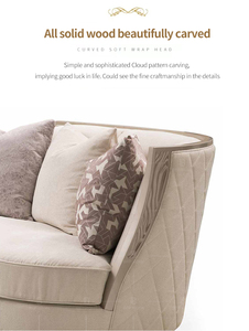 BFP Nhà Khung Gỗ Rắn Phòng Khách Sofa Mỹ Phong Cách Sang Trọng Tinh Vi Đồ Nội Thất Trong Nhà Giải Trí Sofa - Product Image 5