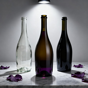 En stock, bouteilles de <span class=keywords><strong>vin</strong></span> vides classiques 500ml 750 ml, rondes, noires, brunes, bourgogne, en verre rouge, avec <span class=keywords><strong>bouchon</strong></span> en liège - Product Image 3