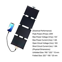 Panneau solaire pliable SunFlex 20W, étanche, portable, banque d'alimentation solaire flexible, perovskite, efficacité 18%, léger, USB Type-C
