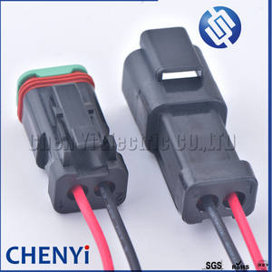 Deutsch DT系列黑色2针自动防水连接器挖掘机前灯线束尾纤插头DT06-2S DT04-2P - Product Image 2