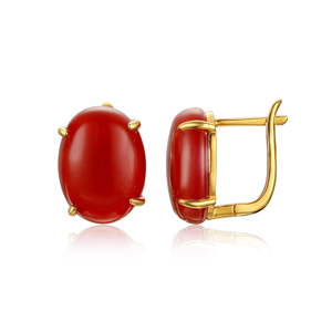 XZY Nouveaux bijoux tendance, argent sterling 925, argent, <span class=keywords><strong>cornaline</strong></span> <span class=keywords><strong>de</strong></span> <span class=keywords><strong>Madagascar</strong></span>, boucles d'oreilles à fermoir anglais pour femmes - Product Image 1