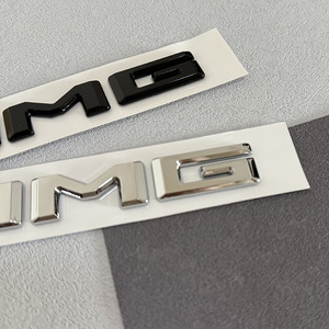 Lettres de carrosserie de voiture en ABS chromé <span class=keywords><strong>noir</strong></span> 3D, coffre arrière pour logo 4MATIC, autocollants emblèmes, badge <span class=keywords><strong>Mercedes</strong></span>, protection d'un an, autocollant - Product Image 5