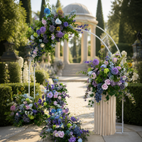 Ensemble d'arches florales décoratives Bloom Floral Pink, toile de fond florale, centre de table, fleurs d'allée pour la décoration d'événements