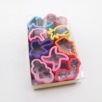Set Pemotong Kue Logam Tropis 9 buah dengan Tutup Plastik untuk Musim Panas