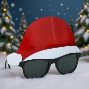 Disfraz de Papá Noel, Gafas, Gorro Rojo, Lentes de Sol, Regalo Navideño - Product Image 2