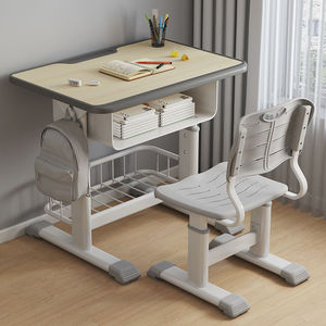 Sedie e Tavoli Scolastici Moderni in Legno Più Popolari con Altezza Regolabile e Ripiano per Uso in Aula - Product Image 1