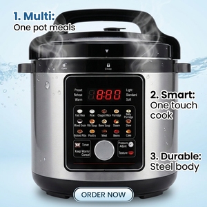 Cuisinière électrique à pression haute puissance 1000W, capacité 5L 6L, acier inoxydable, commande intelligente par bouton, multicuiseur, appareils de cuisine - Product Image 6