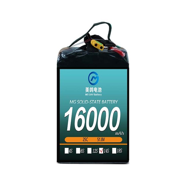 Popular MG Solid State Battery 16Ah 14S 51.8V 25C High Density High Quality 800 Cycles Exploration Agricultural Drones