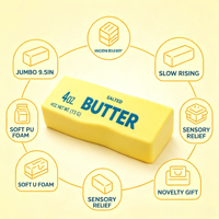 Jouet Squishy Géant en Mousse PU, Doux comme du Beurre, à Remontée Lente, Extensible, Anti-Stress Sensoriel, Cadeau Nouveauté pour Filles et Garçons de 14 ans et plus