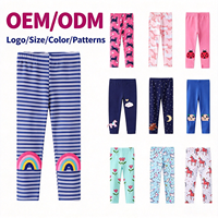OEM ODM Celana Ketat Bayi Ultra Lembut Elastis Berbahan Jersey Bergaris Motif Sayap Malaikat untuk Balita Perempuan Pakaian Bermain