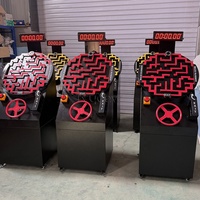 Jeu de labyrinthe à billes 3D à monnayeur pour parc d'attractions, avec piste de réaction par gravité et minuterie