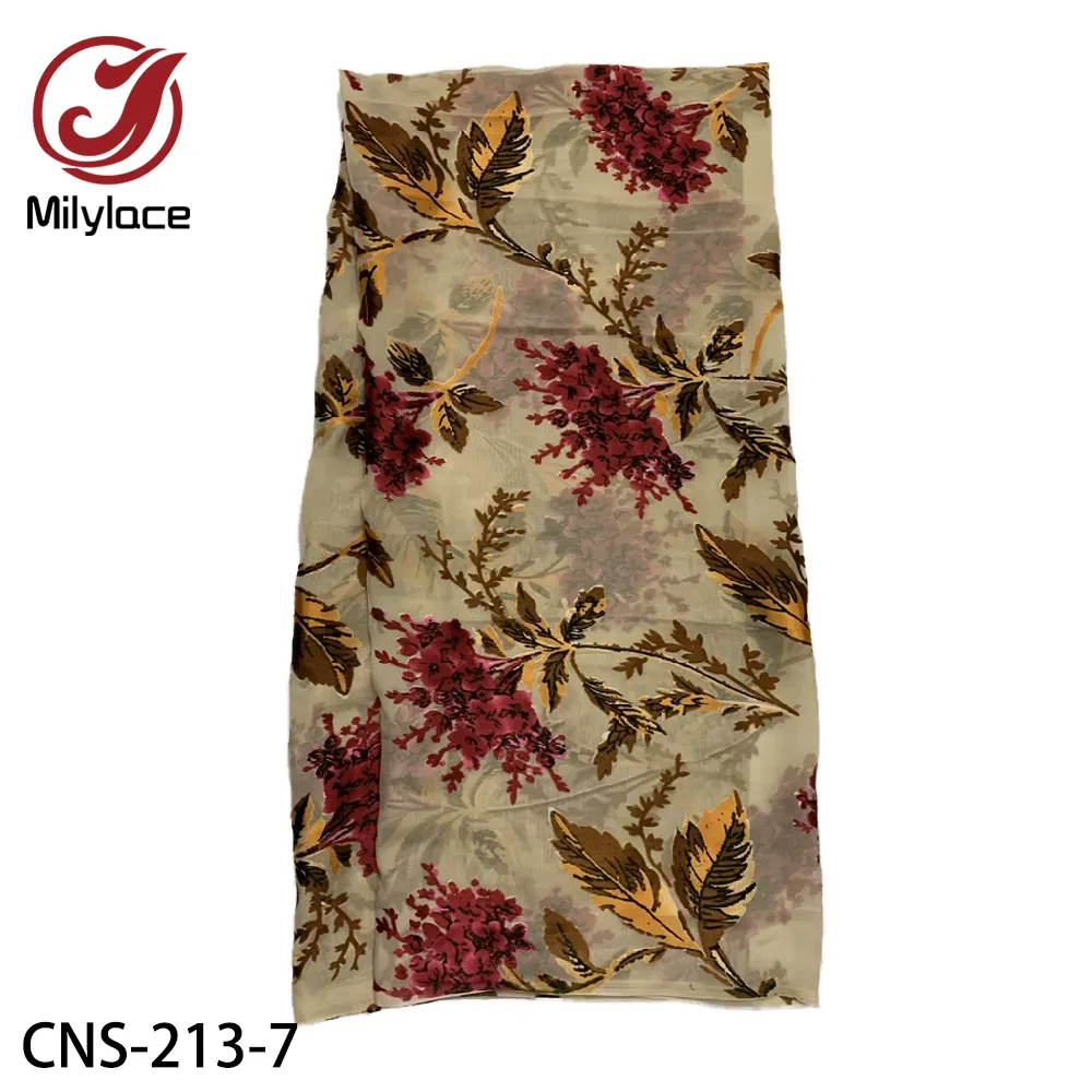 Italian Flower Printing Brocade 100% Silk Fabric für Women Dress