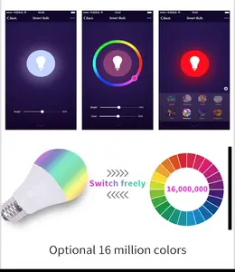 CHZM Free Sample E27 9w RGB Dimmable Indoor WIFI APP Multicolor Control LED Smart Bulb