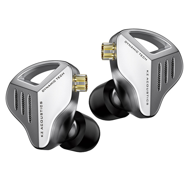 KZ ZVX 10MM 1DD Dynamic Earphone Innovative Electronic Frequency Division Technology HiFi Stage Performance In-ear Silver