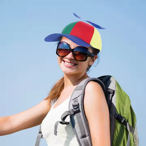 Regenboog Bamboe Dragonfly Baseball <span class=keywords><strong>Cap</strong></span> Grappige Helikopter Propeller Avontuur Papa Hoed Snapback Hoed voor Volwassen Kinderen Jongens Meisjes - Product Image 3