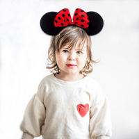 Serre-têtes mignons avec oreilles de souris et nœud pour filles, accessoires de cheveux de dessin animé au design adorable