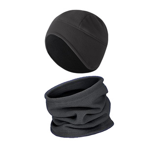 Fleece Scarf And Earmuffs Solid Color Warm Breathable Outdoor Hat For <b>Hiking</b> Skiing Motorcycle Adult Sports <b>Cap</b> - Product Image 3