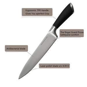 KITCHENCARE Juego de Cuchillos de Chef Juego de Cuchillos de Cocina de Acero Inoxidable con Afilador Tijeras Soporte Acrílico - Product Image 3