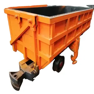 Wagon de mine de rail souterrain à prix promotionnel équipement minier d'or chariot de mine de décharge latérale de rail incurvé de Minecart