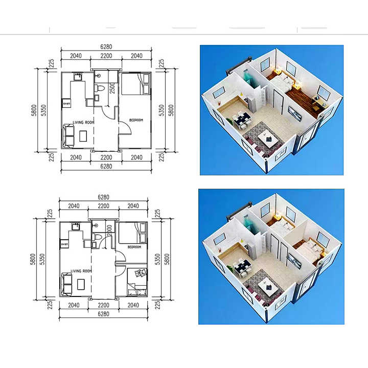 20ft 40ft Folding Expandable Granny Flat Prefabricated Container House