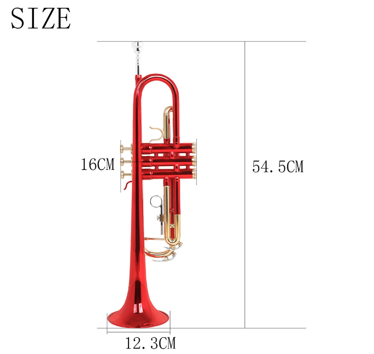 トランペット SLADE DESIGNED USA Amazon | SLADE Bb トランペット 真鍮 楽器 標準 真鍮 トランペット