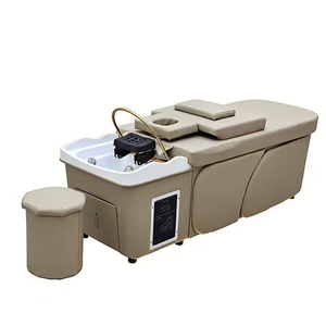 Fauteuil de lavage moderne en similicuir avec bac en plastique et design multifonctionnel pour mobilier de salon - Product Image 5