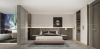 Apartemen Kamar Tidur ODIN dengan Lemari Kayu Terpasang Sistem Lemari Kustom Lemari Gabungan