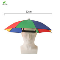 Sombrero de Pesca Plegable Wins Flying Umbrella Rainbow de 20 Pulgadas, Impermeable y Elástico, para Sol, Playa, Senderismo y Actividades al Aire Libre