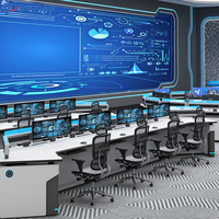 Console de centre de commande de la sécurité cybersécuritaire, salles de contrôle, mobilier, cubicles personnalisés, consoles haut de gamme pour les administrations et les services publics