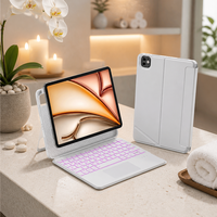 Clavier magnétique détachable avec protection pour iPad Air 11 pouces M4/M3/M2, pavé tactile intégré, clavier magique