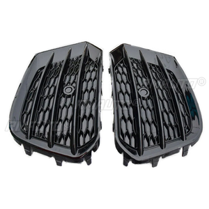 2 Piezas Rejilla de Faro Antiniebla Delantero para Coche, Cubierta de Parrilla de Lámpara Antiniebla para Audi Q3 2016 2017 2018, Estilo Panal, Pieza de Repuesto - Product Image 3