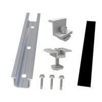 SOEASY Vente en gros AL6005-T5 Système de montage solaire sur rail en U Kit complet Quincaillerie en aluminium pour mini-rail de toiture en tuiles métalliques