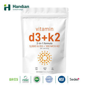 Cápsulas blandas de suplemento de vitamina <span class=keywords><strong>D3</strong></span> y K2 2 en 1 OEM con aceite de coco Cápsulas de vitamina <span class=keywords><strong>D3</strong></span> y K2 de aceite de coco seguras para recién nacidos - Product Image 2