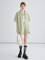 VEGA CHANG Nouvelle Collection Pré-Collection Automne 2026 Ensemble Décontracté Deux Pièces : Veste à Manches Courtes et Short Droit