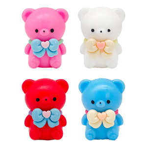 Jouet anti-stress en forme d'ours en plastique TPR, personnalisable en couleurs, pour cadeau de la Saint-Valentin - Product Image 4