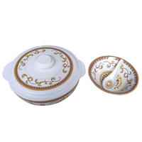 Ensemble de soupière en mélamine incassable avec bol grands bols personnalisés de 11 pouces avec couvercle pour soupe d'autres liquides chauds