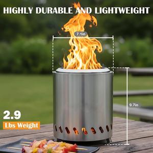 Estufa de Leña Portátil de Acero Inoxidable para Exteriores, Segura para Uso en el Patio Trasero, Venta al Por Mayor - Product Image 2