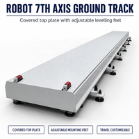 Moteur de rail de sol à 7 axes pour robot, roulement pour machine de soudage, rail en acier, pieds de nivellement robustes réglables sur mesure