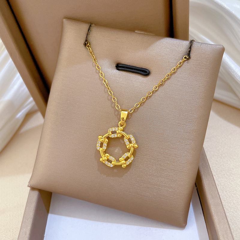 Gold-Necklace J121