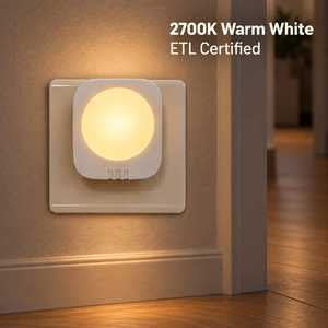 Veilleuse avec capteur de lumière du crépuscule à l'aube, à brancher sur le mur, pour salle de bain, couloir, escalier, cuisine, chambre, garage, lampe de nuit LED pour enfants - Product Image 1