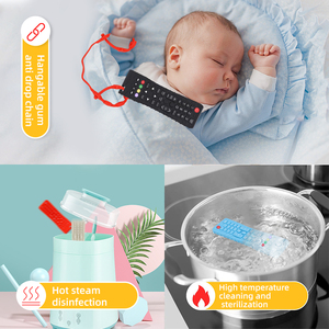 Anneau <span class=keywords><strong>de</strong></span> dentition télécommande pour bébé en silicone <span class=keywords><strong>de</strong></span> qualité alimentaire sans BPA, souple, pour l'apprentissage, jouet télécommande TV pour bébé et tout-petit, usine ODM OEM personnalisée - Product Image 6