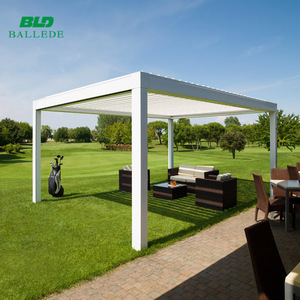 4X4 jardín patio <span class=keywords><strong>toldo</strong></span> <span class=keywords><strong>con</strong></span> persianas motorizadas de techo de metal de aluminio pérgola al aire libre - Product Image 3