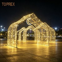 Luces LED Decorativas con Forma de Arco Lunar, Impermeables para Exteriores, Personalizadas por el Fabricante, para Ramadán, Festividades, Eid Mubarak
