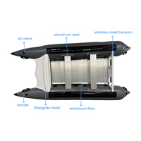 Bateau pneumatique à ribs en aluminium de 3,8 m de qualité supérieure en TPU PVC certifié CE, modèle 380