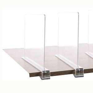 Diviseurs d'étagère en acrylique transparent Bibliothèque <span class=keywords><strong>de</strong></span> supermarché et présentoirs <span class=keywords><strong>de</strong></span> placard pour la séparation des armoires et les étagères - Product Image 1