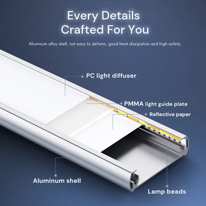 Bande de lumière LED 200mm 400mm 600mm 800mm Détecteur de mouvement 5 couleurs à intensité variable Usb Type C Rechargeable Sous LED Lumières d'armoire - Product Image 3